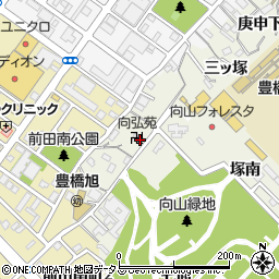 愛知県豊橋市向山町一本松28周辺の地図
