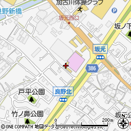 兵庫県加古川市野口町坂元43周辺の地図