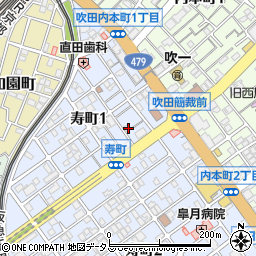 大阪府吹田市寿町1丁目6-16周辺の地図