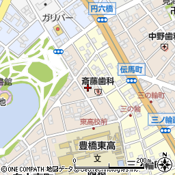 愛知県豊橋市向山東町12周辺の地図