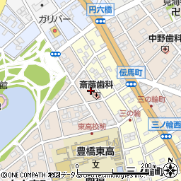 愛知県豊橋市向山東町14周辺の地図