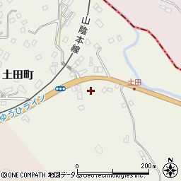 島根県益田市土田町周辺の地図