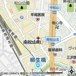 愛知県豊橋市南松山町周辺の地図