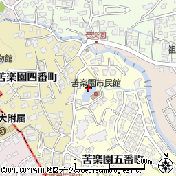 兵庫県西宮市苦楽園五番町3周辺の地図