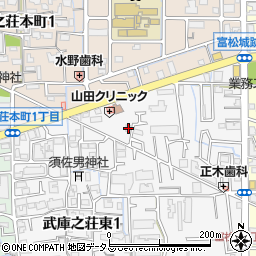 武庫之荘テラスハウスＡ周辺の地図