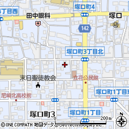 兵庫県尼崎市塚口町周辺の地図