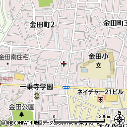 大阪府守口市金田町2丁目14周辺の地図