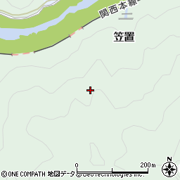 笠置山周辺の地図