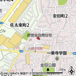 大阪府守口市金田町2丁目2周辺の地図