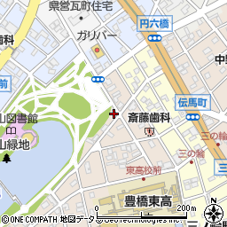 愛知県豊橋市向山東町52周辺の地図
