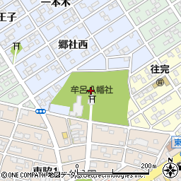 愛知県豊橋市牟呂町郷社周辺の地図