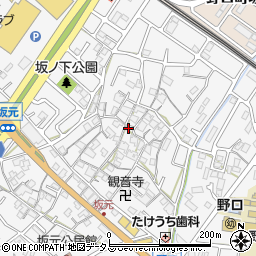兵庫県加古川市野口町坂元523-1周辺の地図