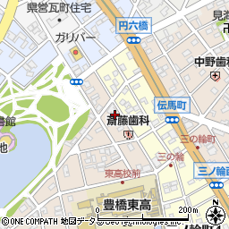 愛知県豊橋市向山東町9周辺の地図