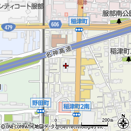 フーズマーケットサタケ　豊中稲津店周辺の地図