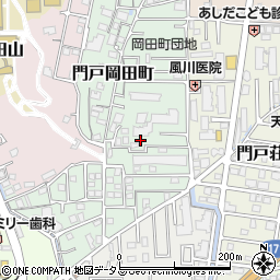 兵庫県西宮市門戸岡田町周辺の地図
