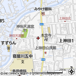 阪高ファインパーク上神田駐車場周辺の地図