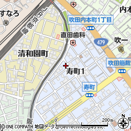 大阪府吹田市寿町1丁目18-3周辺の地図