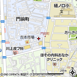 兵庫県西宮市門前町4周辺の地図