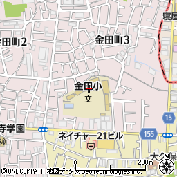 守口市立金田小学校周辺の地図