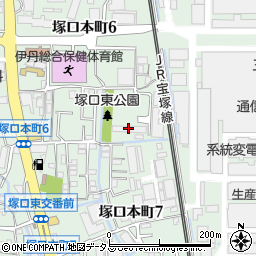 三菱電機寮周辺の地図