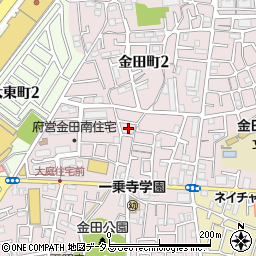 大阪府守口市金田町2丁目16周辺の地図
