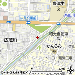大阪府吹田市広芝町2周辺の地図