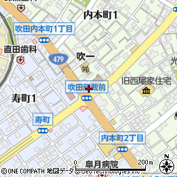 大阪府吹田市内本町1丁目23-16周辺の地図