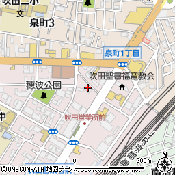 大阪府吹田市穂波町11-45周辺の地図