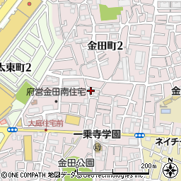 大阪府守口市金田町2丁目周辺の地図