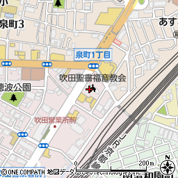大阪府吹田市穂波町2周辺の地図