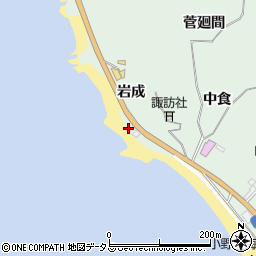 愛知県知多郡美浜町小野浦岩成周辺の地図