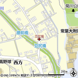 豆尻橋周辺の地図