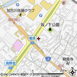 兵庫県加古川市野口町坂元3-9周辺の地図