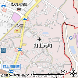 大阪府寝屋川市打上元町周辺の地図