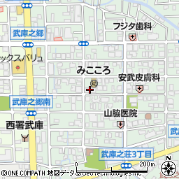 武庫之荘修道院周辺の地図