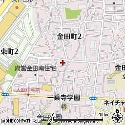 大阪府守口市金田町2丁目17周辺の地図