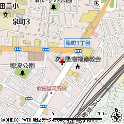 大阪府吹田市穂波町3周辺の地図