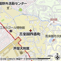 兵庫県西宮市苦楽園四番町周辺の地図