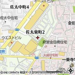 大阪府守口市佐太東町2丁目12-16周辺の地図