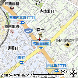 大阪府吹田市内本町1丁目23-21周辺の地図