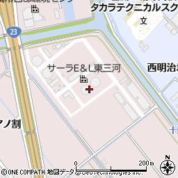 愛知県豊橋市神野新田町テノ割周辺の地図