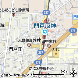 ラポール門戸２周辺の地図