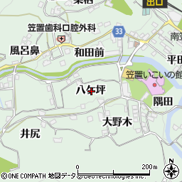 京都府相楽郡笠置町笠置八ケ坪周辺の地図