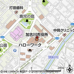 ローソンＳ加古川市役所店周辺の地図