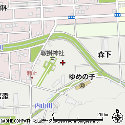 愛知県豊橋市岩崎町森下周辺の地図