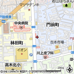 兵庫県西宮市門前町2-24周辺の地図