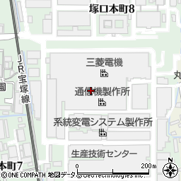 三菱電機労働組合　研究所支部周辺の地図