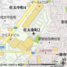 大阪府守口市佐太東町2丁目12-13周辺の地図