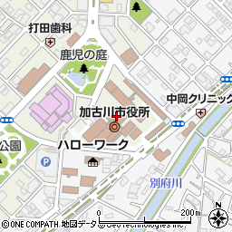 兵庫県加古川市周辺の地図