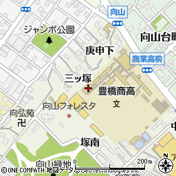 愛知県豊橋市向山町三ッ塚2周辺の地図